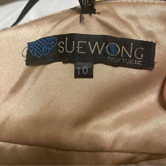 Sue Wong Nocturne Black and Nude Strapless Dress - Picture 13 of 16